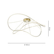 Hoops PL 2 Lampa Sufitowa AXO Light złota LED