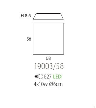 Plafon 58 cm OLE Cleo 19003/58