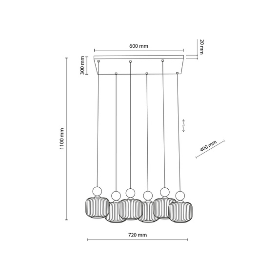 Żyrandol TK Lighting Ballo 11052