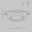 Wpust Maytoni Hoop DL086-GX53-SQ-W