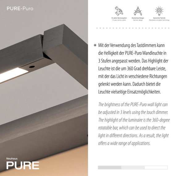 Lampa Ścienna Zuma Line Pure Puro 003902-031730