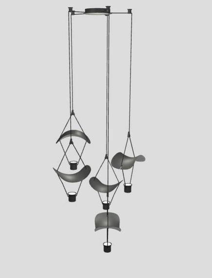 Lampa wisząca Masiero Vollee C5 P złota