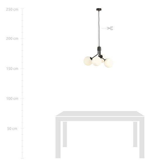 Zwis NOVA 4 BLACK/OPAL czarny (1138/4) - Emibig