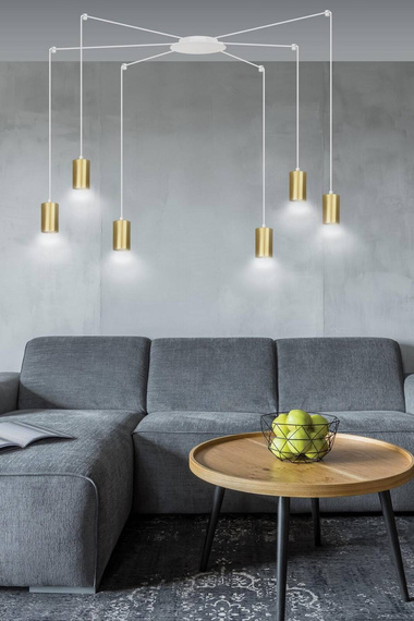 Zwis TRAKER 6 WH/GOLD biały-Złoty (527/6) - Emibig