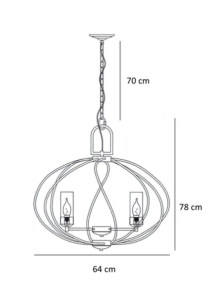 Lampa wisząca Berella Light Eurela 6 satyna BL0209
