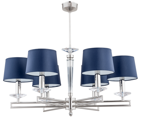 Lampa wisząca Kutek Zola ZOL-ZW-6(N/A) Nikiel