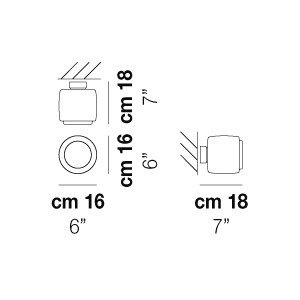 Kinkiet 16 cm VISTOSI BOT FA 16