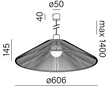 AQForm Lampa wisząca 59924-0000-U8-PH-B2 Snop 60cm