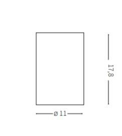 Lampa ścienna Ideal Lux Flash Gesso AP1 Round