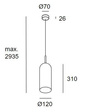 Lampa wisząca LEDS 00-8107-DN-12 Glam Grok