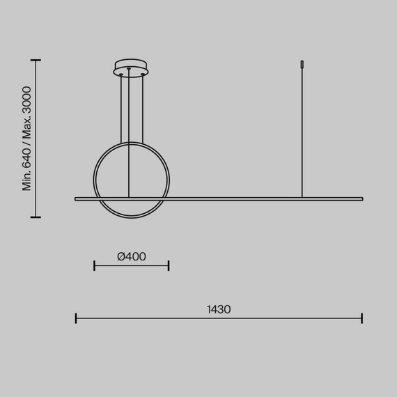 Maytoni Żyrandol Halo MOD247PL-L49BK