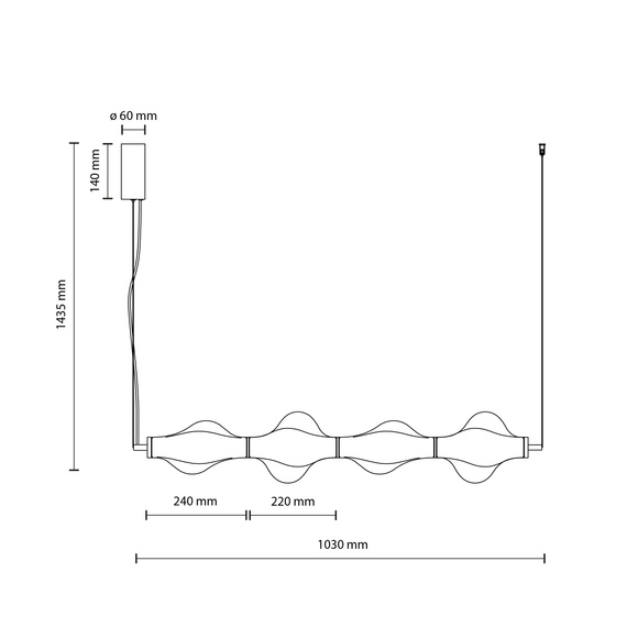 Lampa Wisząca TK Lighting Elva 18217