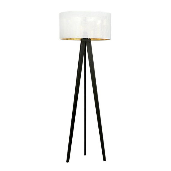 Podłodowa lampa ASTON LP1 WHITE/GOLD  czarny (1147/LP1) - Emibig