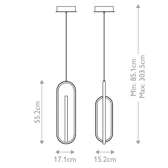 Zwis Eurofase Demark QN-DEMARK-1P-BK