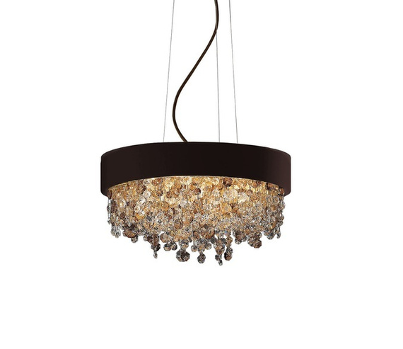 Włoska Lampa Wisząca MASIERO Ola S6 40 brązowa