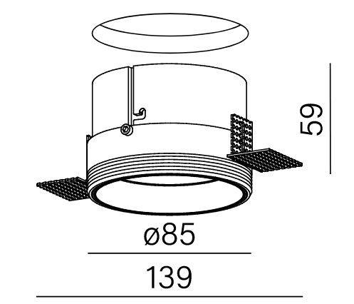 Lampa wpuszczana Aqform Biała38018-M930-F1-00-13 Putt maxi