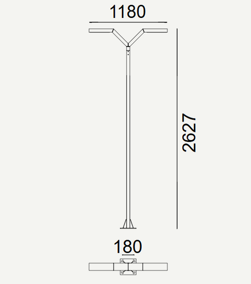 Lampa stojąca zewnętrzna Trysil Norlys 1000BL