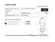 Plafon Azzardo Costa Arm AZ2703