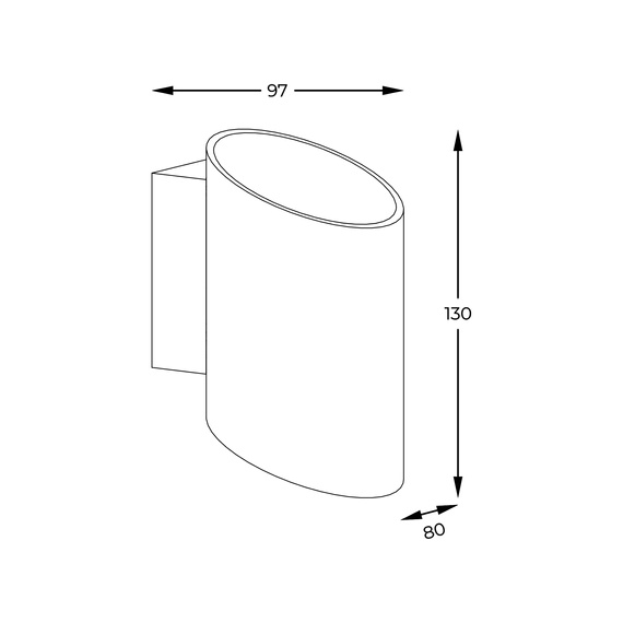 Oprawa Ścienna Zuma Line Slice Wl 003064-024530