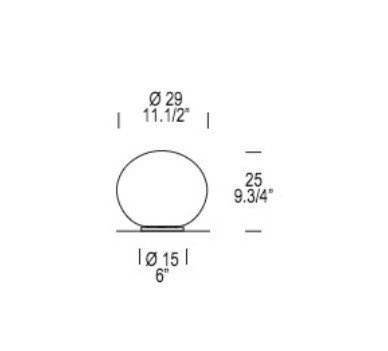 Lampka Nocna Leucos SPHERA T3 / 29 biała 29 cm