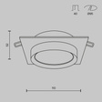 Maytoni Hoop DL086-GX53-SQ-BG Wpust