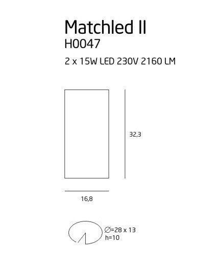 Oprawa do zabudowy MaxLight Matchled 2 H0047