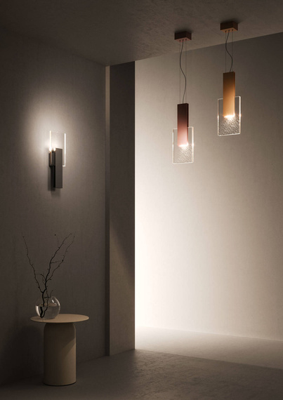 Włoska lampa wisząca Fabbian Amulette złota F56 A11 79 3000K