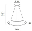 LEDS Saturn 00-6014-27-M1 Lampa wisząca Grok