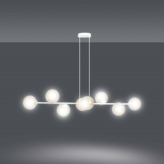 Wisząca lampa ROSSI 8 WH MIODOWY biały (879/8) - Emibig