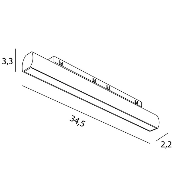 N0007N Maxligght micro11 linia orotowa 18W Czarna 3000K