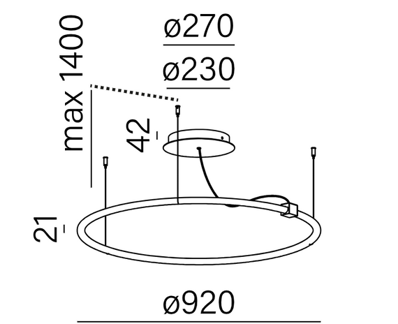 AQForm Buclo 59958-L930-D9-00-12 Lampa wisząca 