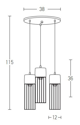 Lampa Wisząca Zambelis 1662