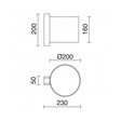 Wood 621C-G05X1A-50-CG Novolux Exo Lampa ścienna