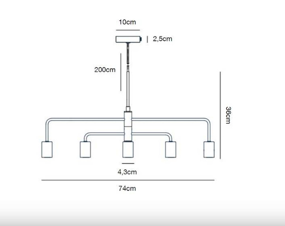 Nordlux Gloom 2113053035 Żyrandol