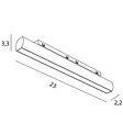 N0006N Maxligght micro11 linia orotowa 12W Czarna 3000K