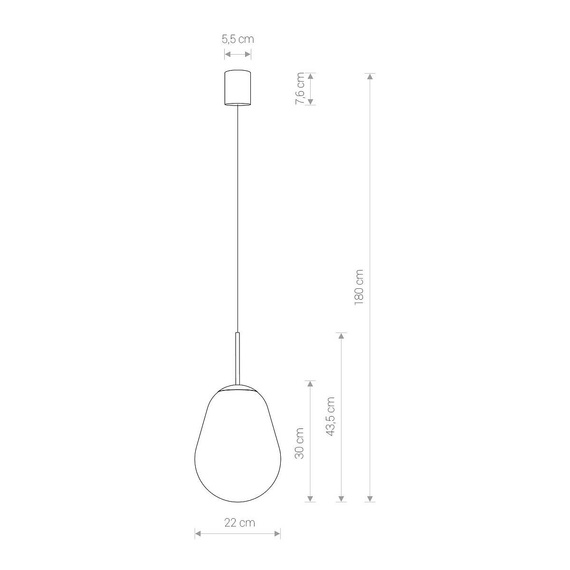 Lampa wisząca Nowodvorski Pear S 7800 BK