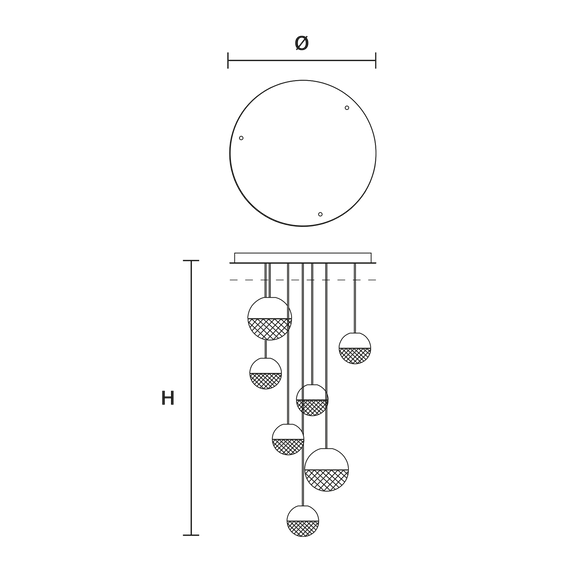 Masiero Iglù S7 Żyrandol 