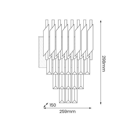 Oprawa Ścienna Milagro Cristal ML2412