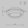 Maytoni Hoop DL086-GX53-RD-W Wpust