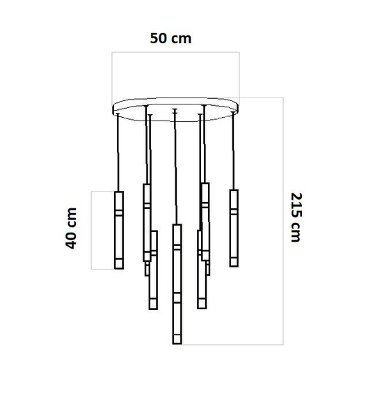 Lampa Wisząca Berella Light Luno 10 BL1478 Złota