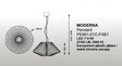 Moderna P0361-01C-F4B1 LED Lampa Wisząca Zuma Line 54,5 cm