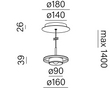 Qrled Lampa wisząca Aqform 59931-L930-W3-00-82