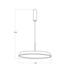 Lampa wisząca Azzardo Clara Pendant 60 CCT SWITCH DIMM BK AZ5815