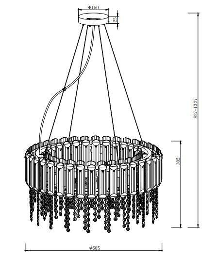 Lampa wisząca Maytoni MOD097PL-08CH Hail