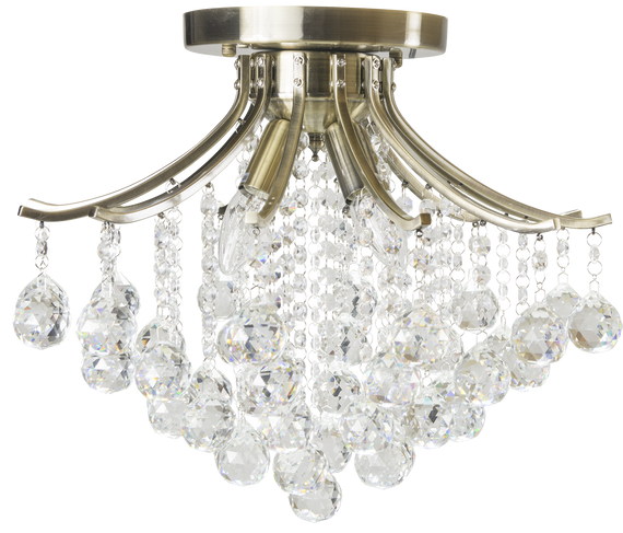 Plafoniera kryształowa Elem Wenecja 5191/4 21QG mosiądz