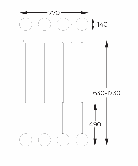 Zuma Line Żyrandol P0574-04D-SDFZ Arcturus