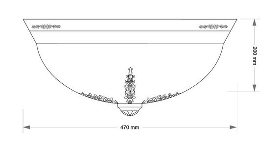 Plafon Kutek Bellagio BEL-PL-3(P)470-OZ-CR Patyna