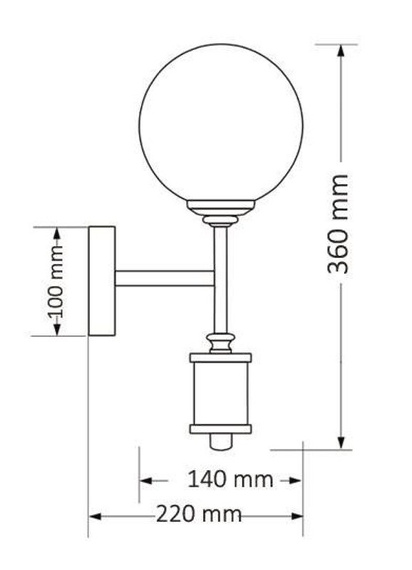 Kinkiet Kutek Mood Artu ART-K-1(Z)G
