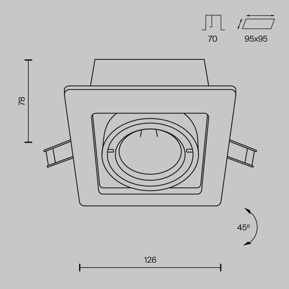Wpust Maytoni Metal Modern DL008-2-01-B