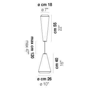 Lampa Wisząca VISTOSI WITHWHITE SP 18 M